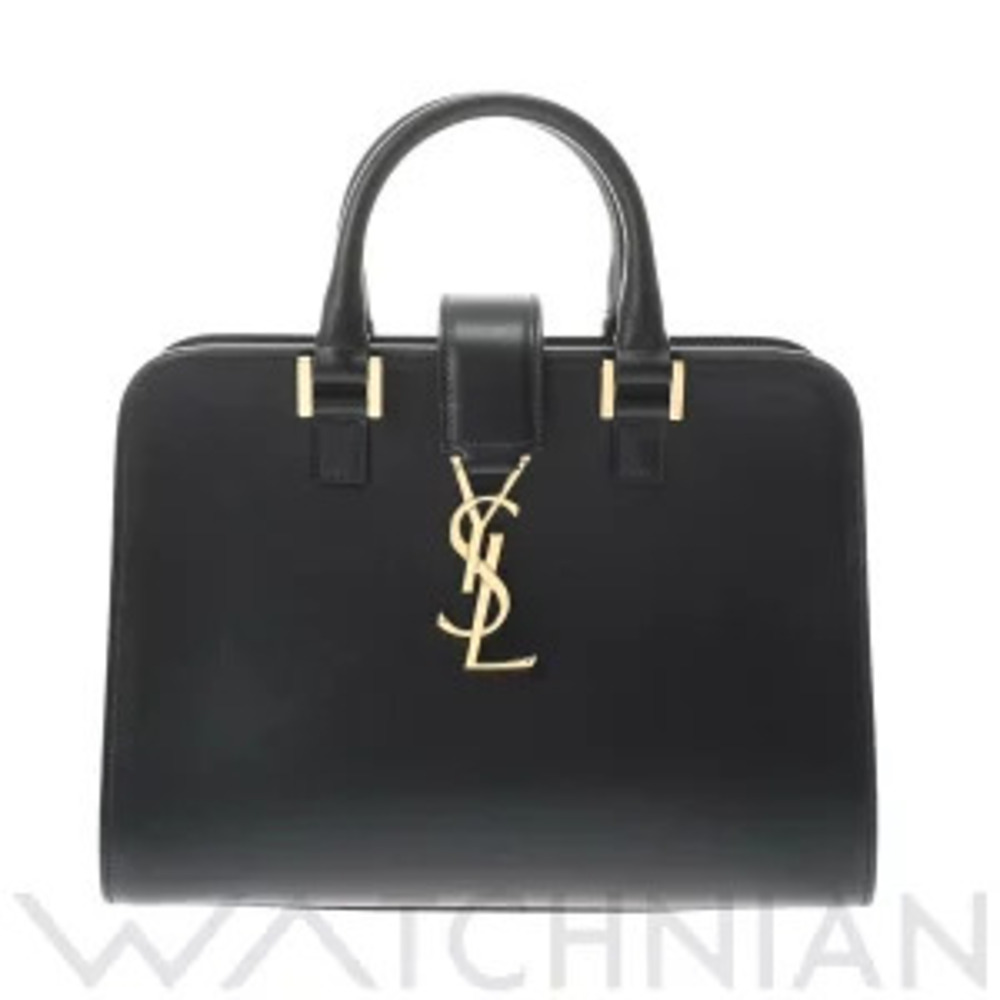 Saint Laurent Baby Cabas Handbag Black Grained Calf Leather